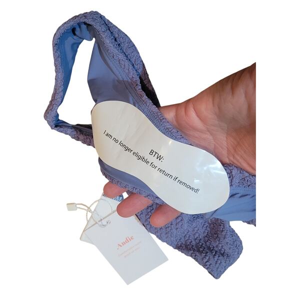 NWT Andie Swim The Cheeky Bottom  Size XS Color Textured Slate - Picture 7 of 7